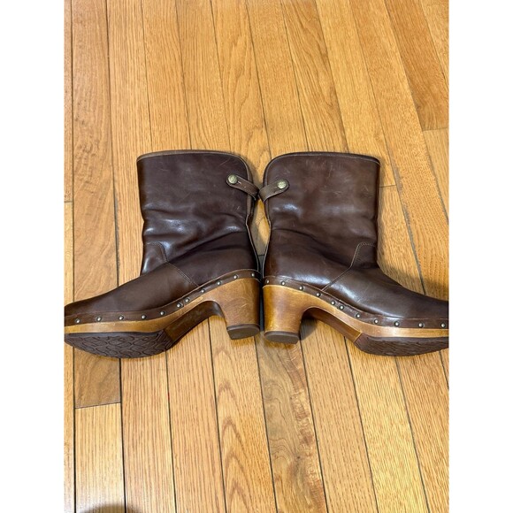 UGG Lynnea Leather Ankle Boots Size 7 - Picture 6 of 10